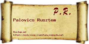 Palovics Rusztem névjegykártya